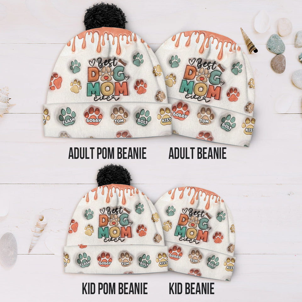 Best Dog Mom Ever - Personalized Dog Beanie Hat
