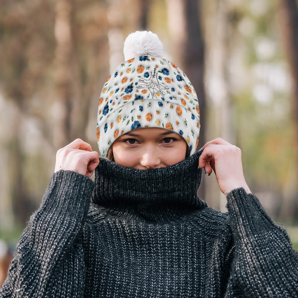 Family Over Everything - Personalized Mother Beanie Hat