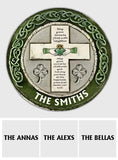 Rustic Irish Blessing Wall Cross - Personalized Saint Patrick's Day Round Shaped Stone