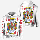 King And Queen Of Love - Personalized Couple All Over Shirt