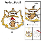 Meowy Christmas - Personalized Cat Ornament