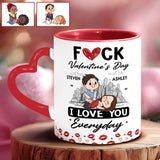 I Love You - Personalized Couple Heart Handle Mug