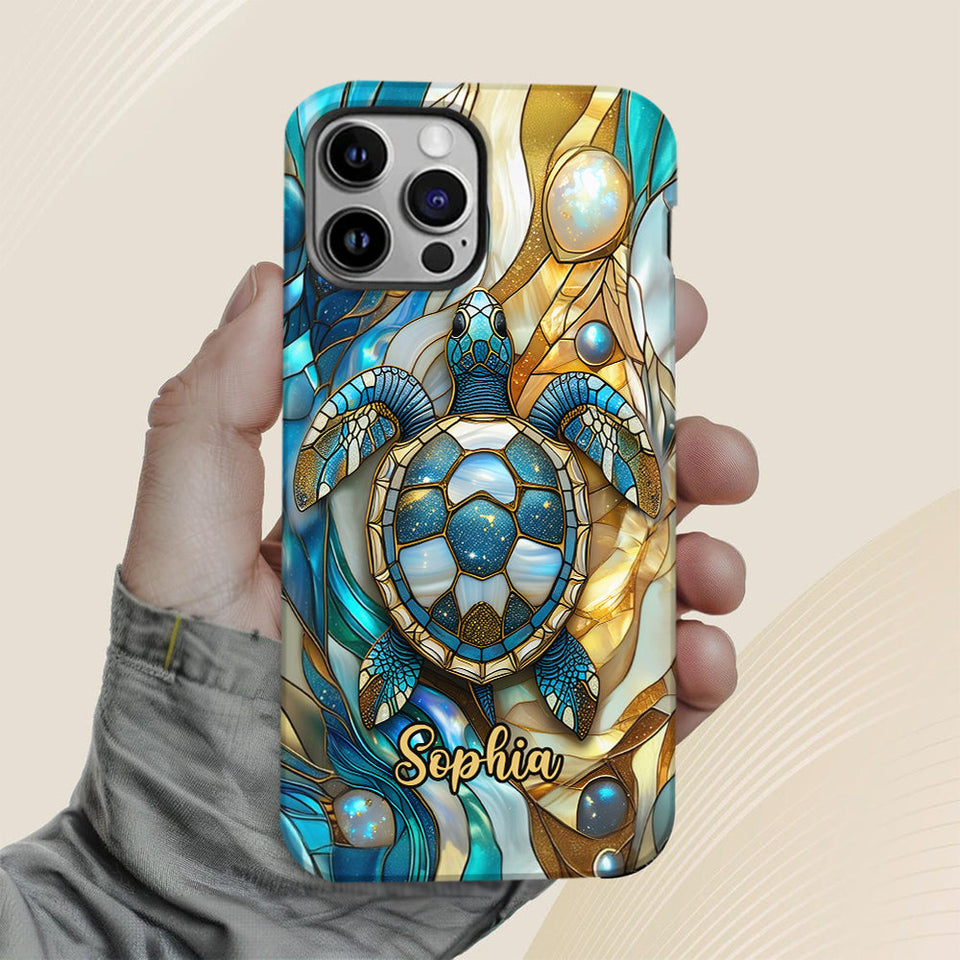 Artistic Turtle - Personalized Turtle Full Print Phone Case