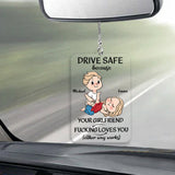 I Love You - Personalized Couple Transparent Car Ornament
