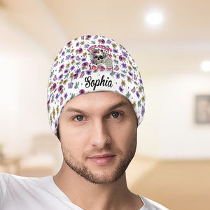 Fuck Around And Find Out - Personalized Skull Beanie Hat