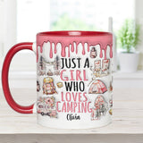 Just A Girl Who Loves Camping - Personalized Camping Accent Mug