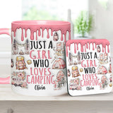 Just A Girl Who Loves Camping - Personalized Camping Accent Mug