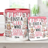 Just A Girl Who Loves Camping - Personalized Camping Accent Mug
