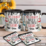 Yes I Really Do Need All These Guitars - Personalized Guitar Accent Mug