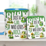 Just A Girl Who Loves Frogs - Personalized Frog Accent Mug