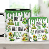 Just A Girl Who Loves Frogs - Personalized Frog Accent Mug