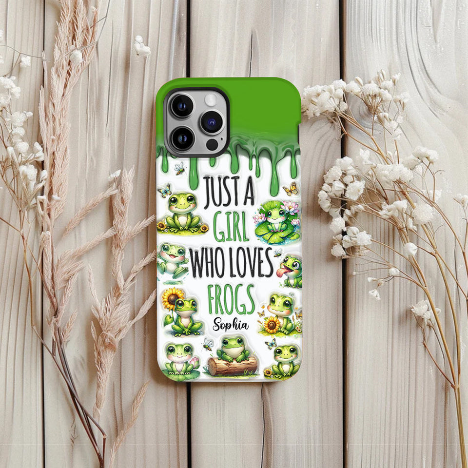Just A Girl Who Loves Frogs - Personalized Frog Full Print Phone Case