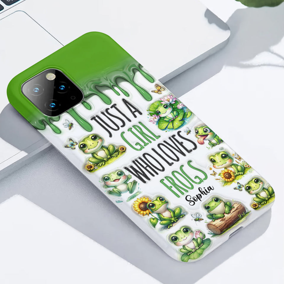 Just A Girl Who Loves Frogs - Personalized Frog Full Print Phone Case