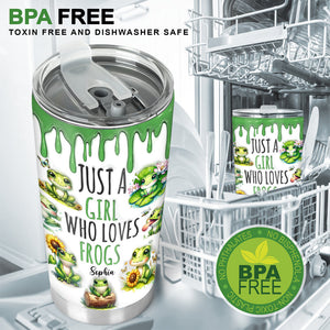 Just A Girl Who Loves Frogs - Personalized Frog Tumbler