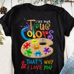 T-shirt et sweat à capuche « Je vois ta vraie couleur » pour la sensibilisation à l'autisme 0523