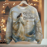 With God All Things Are Possible - Personalized Christian All Over Shirt