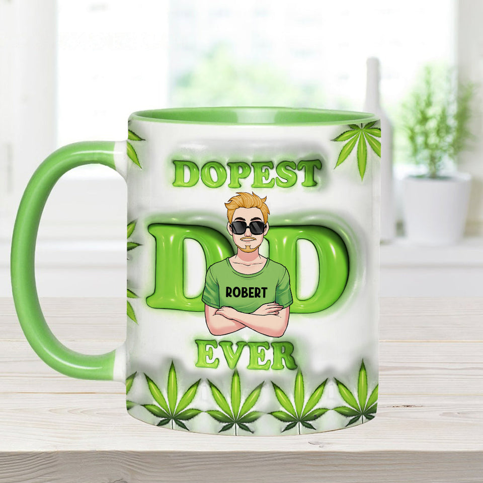 Daddy's Lil Buds World's Dopest Dad - Personalized Father Accent Mug