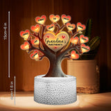 Grandma's Sweethearts - Personalized Grandma Shaped Plaque Light Base
