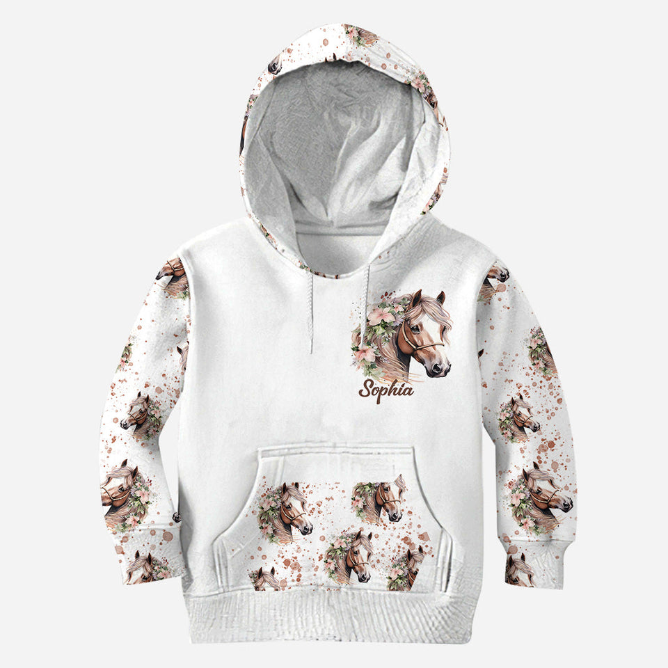 Just A Girl Who Loves Horses - Personalized Horse Hoodie and Leggings