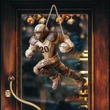 Strong One - Personalized Football Custom Shaped Wood Sign