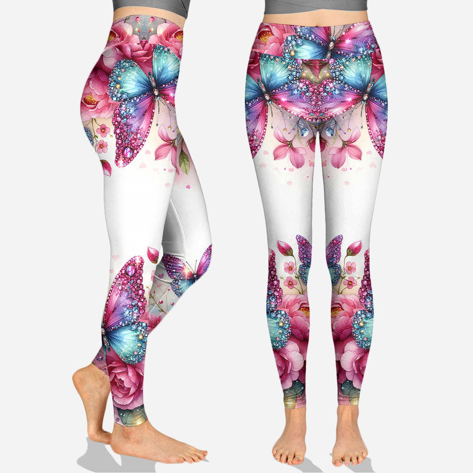 Sparkle Butterfly - Personalized Butterfly Hoodie and Leggings