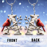Cardinal Letter - Personalized Memorial Keychain