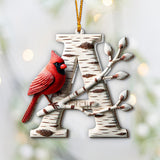Cardinal Letter - Personalized Memorial Ornament