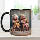 Let's Be Friends Til We Re Old And Bonkers - Personalized Bestie Accent Mug