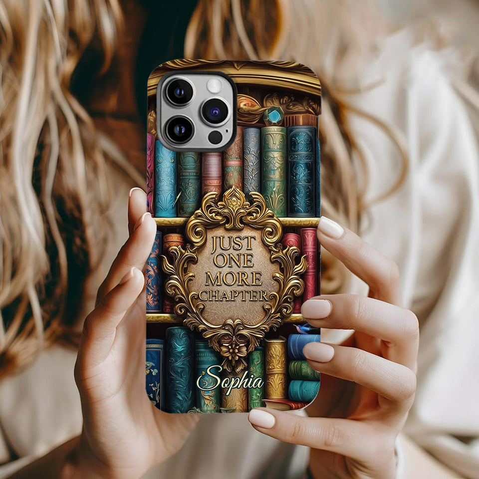 Just One More Chapter - Personalized Book Full Print Phone Case