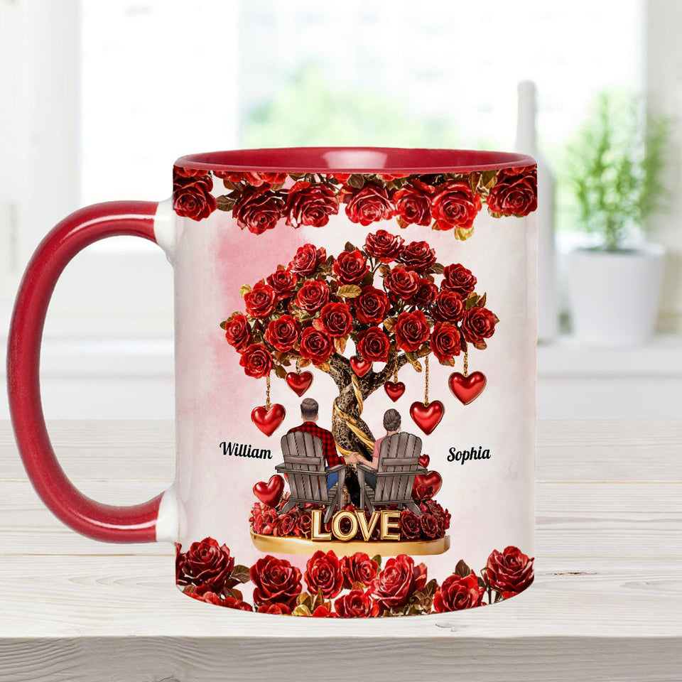 Tree of Love - Personalized Couple Accent Mug
