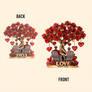 Tree of Love Christmas Gift for Couple - Personalized Couple Custom Shaped Acrylic Plaque