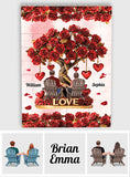 Tree of Love - Personalized Couple One-sided Vertical Rectangle Building Brick Blocks