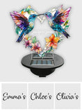 Happy Hummingbird - Personalized Hummingbird Garden Solar Light