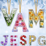 Beautiful Floral Letter - Personalized Bestie Custom Shaped Ornament