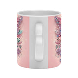 Butterfly & Flower - Personalized Butterfly Heart Handle Mug