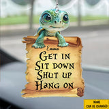 Love Turtle - Personalized Turtle Car Ornament