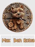 Cute Yorkshire Terrier - Personalized Yorkshire Terriers Wall Clock