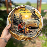 You & Me We Got This - Personalized Camping Round Shaped Stone
