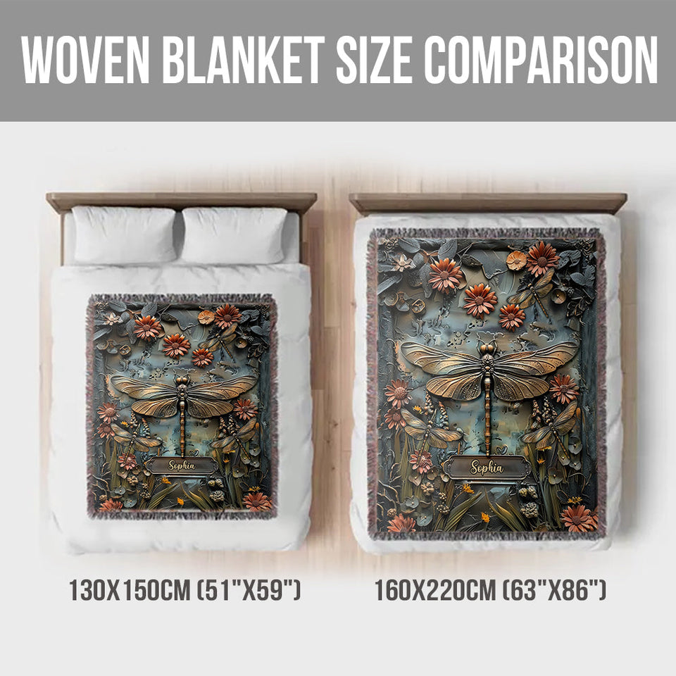 Beautiful Vintage Garden - Personalized Gardening Woven Blanket