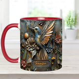 Stunning Hummingbird - Personalized Hummingbird Accent Mug