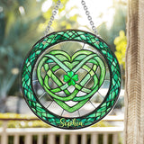 Lucky Symbol - Personalized Saint Patrick's Day Window Hanging Suncatcher Ornament