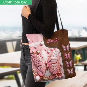 Love Butterflies - Personalized Butterfly Tote Bag