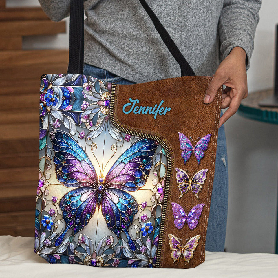 Love Butterflies - Personalized Butterfly Tote Bag