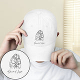Custom Photo - Personalized Sibling Embroidered Classic Cap
