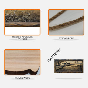 Hunting Rifle - Personalized Hunting Custom Shaped Wood Sign