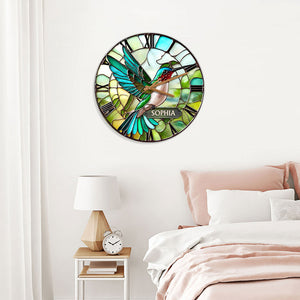 Stunning Hummingbird - Personalized Hummingbird Wall Clock