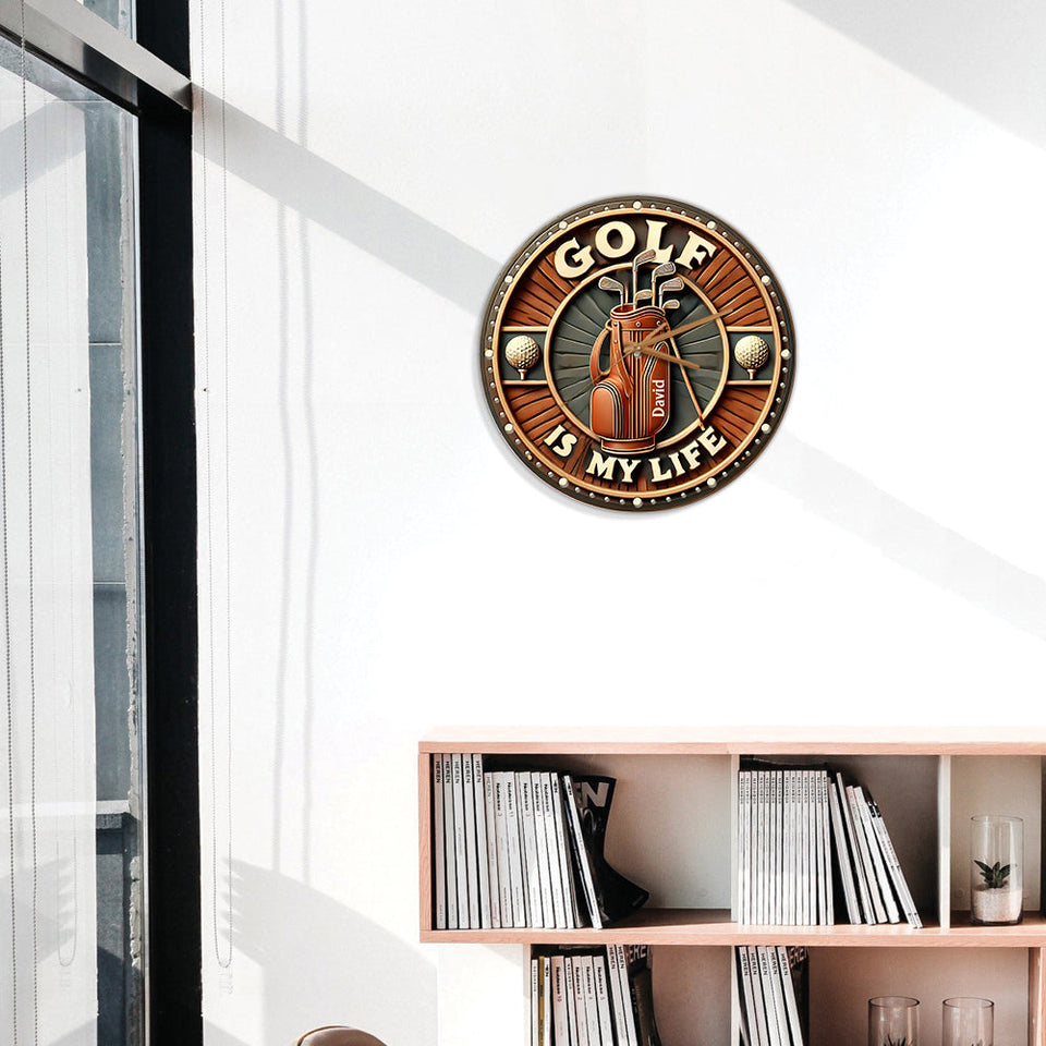 Golf Is My Life - Personalized Golf Wall Clock