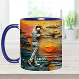 Golf Is My Life - Personalized Golf Accent Mug