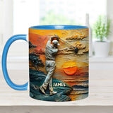 Golf Is My Life - Personalized Golf Accent Mug