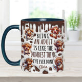 Being An Adult Is Like The Dumbest Thing - Personalized Accent Mug